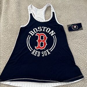 Genuine Merchandise White & Gray Striped Racerback Tank